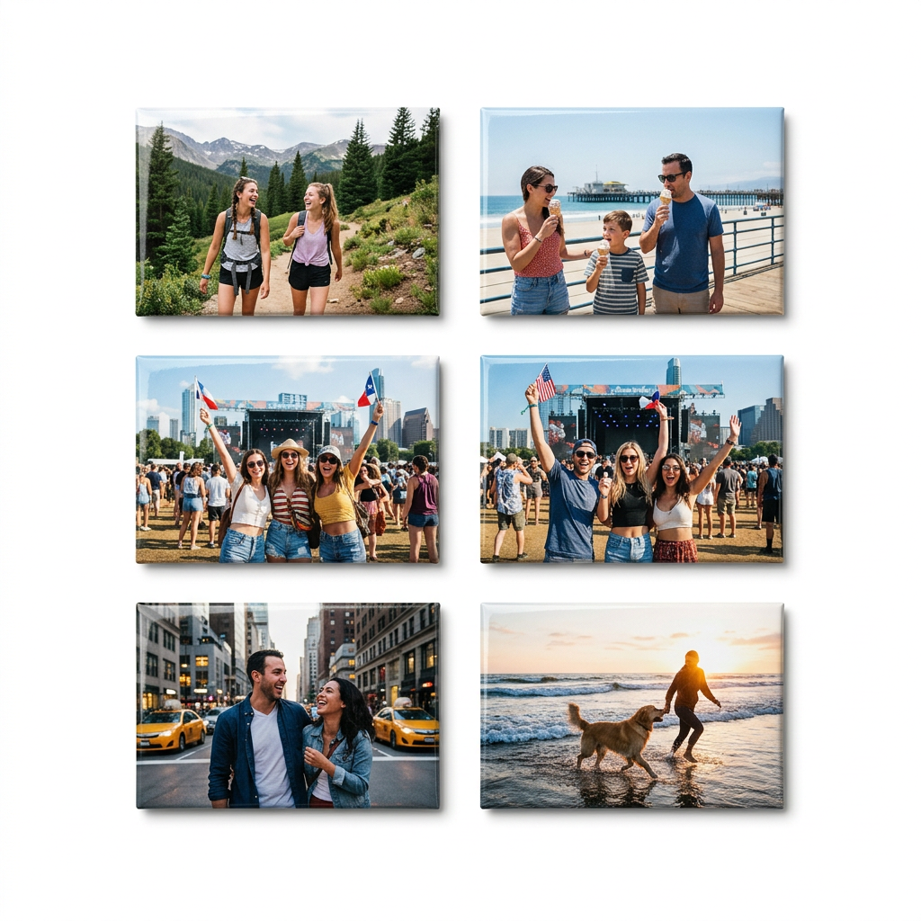 Rectangle Photo Magnets — Set of 6 | 2.5 x 3.5