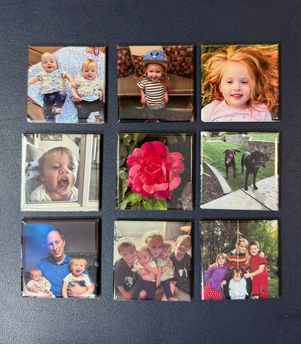 9 Square Photo Magnets