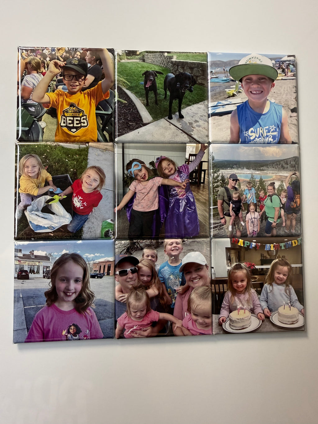 9 Square Photo Magnets