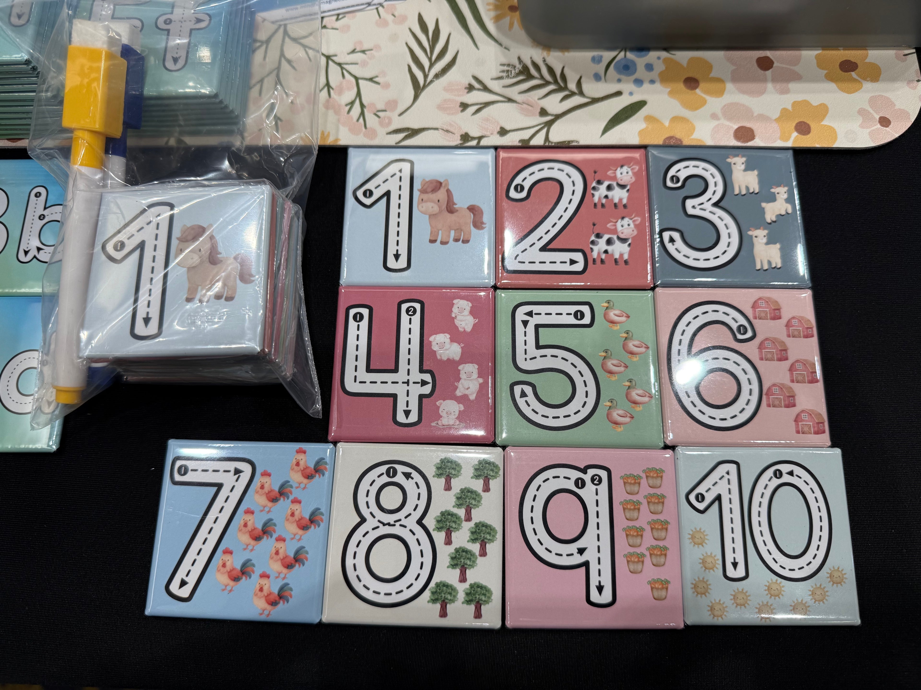 Number Draw & Erase Magnet Kit